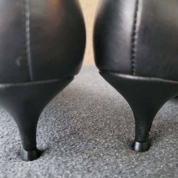 Vionic US Size 10 Josie Black Leather Kitten Heels - Picture 3 of 9